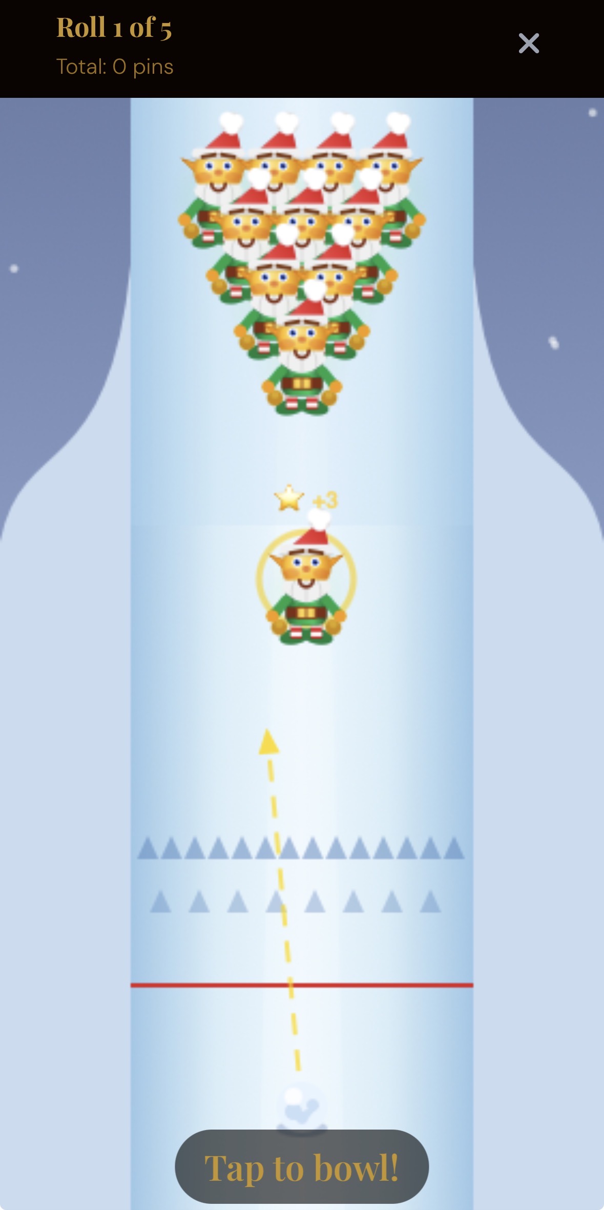 Elf Bowling Game